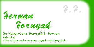 herman hornyak business card